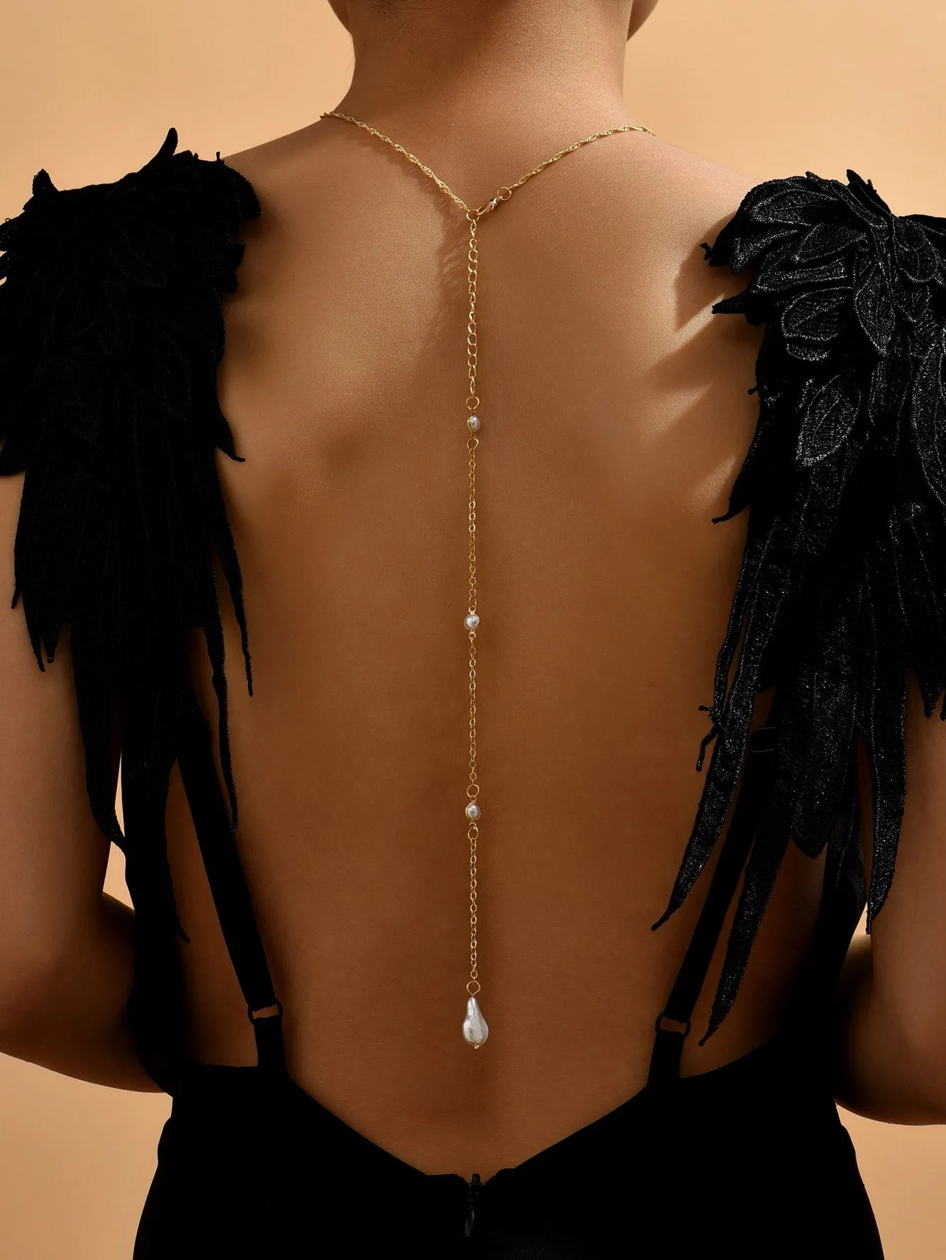 Faux Pearl Charm Y Lariat Necklace for Women Girls Accessories Jewelry Gifts