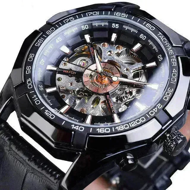 Forsining Watch Men's Fashion Casual Classic Popular Waterproof Manual Mechanical Watch