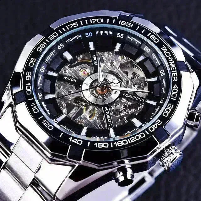 Forsining Watch Men's Fashion Casual Classic Popular Waterproof Manual Mechanical Watch