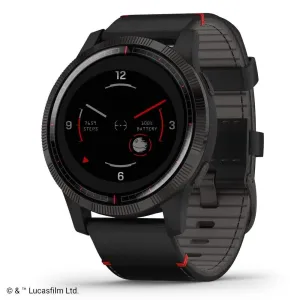 Garmin Legacy Saga Darth Vader Star War Black Silicone Band Black Digital Dial Smart Watch - 010-02174-51
