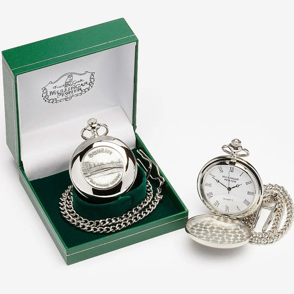 Gents Quartz Mullingar Pewter Irish Pocket Watch Collection