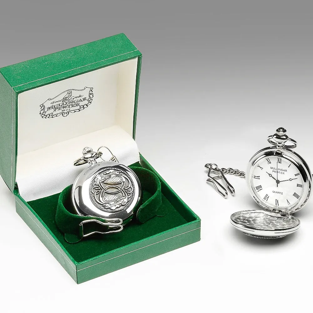 Gents Quartz Mullingar Pewter Irish Pocket Watch Collection