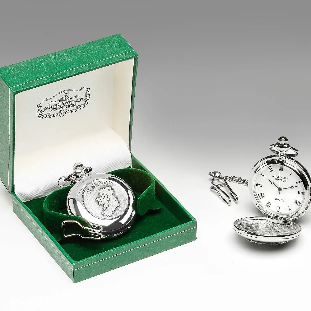 Gents Quartz Mullingar Pewter Irish Pocket Watch Collection