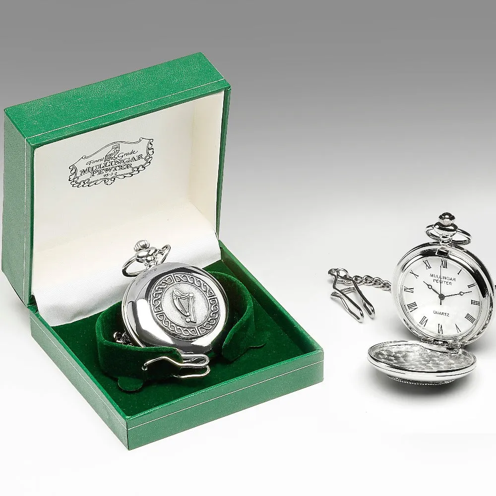 Gents Quartz Mullingar Pewter Irish Pocket Watch Collection