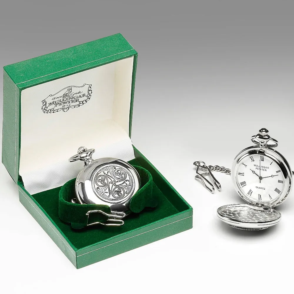 Gents Quartz Mullingar Pewter Irish Pocket Watch Collection