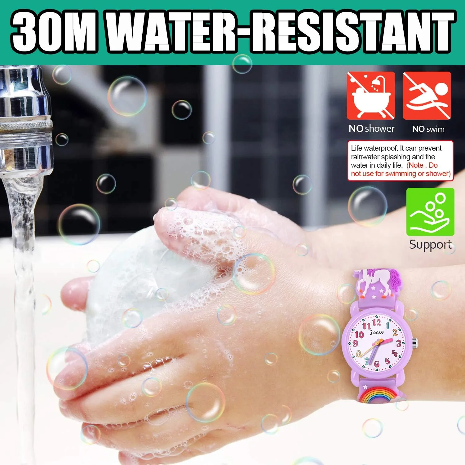 Girls Watch - 3D Cartoon Waterproof Toddler Watch, Gifts for Girls Age 2-8 Toys for 3 4 5 6 7 Year Old Girls - Kids Gifts