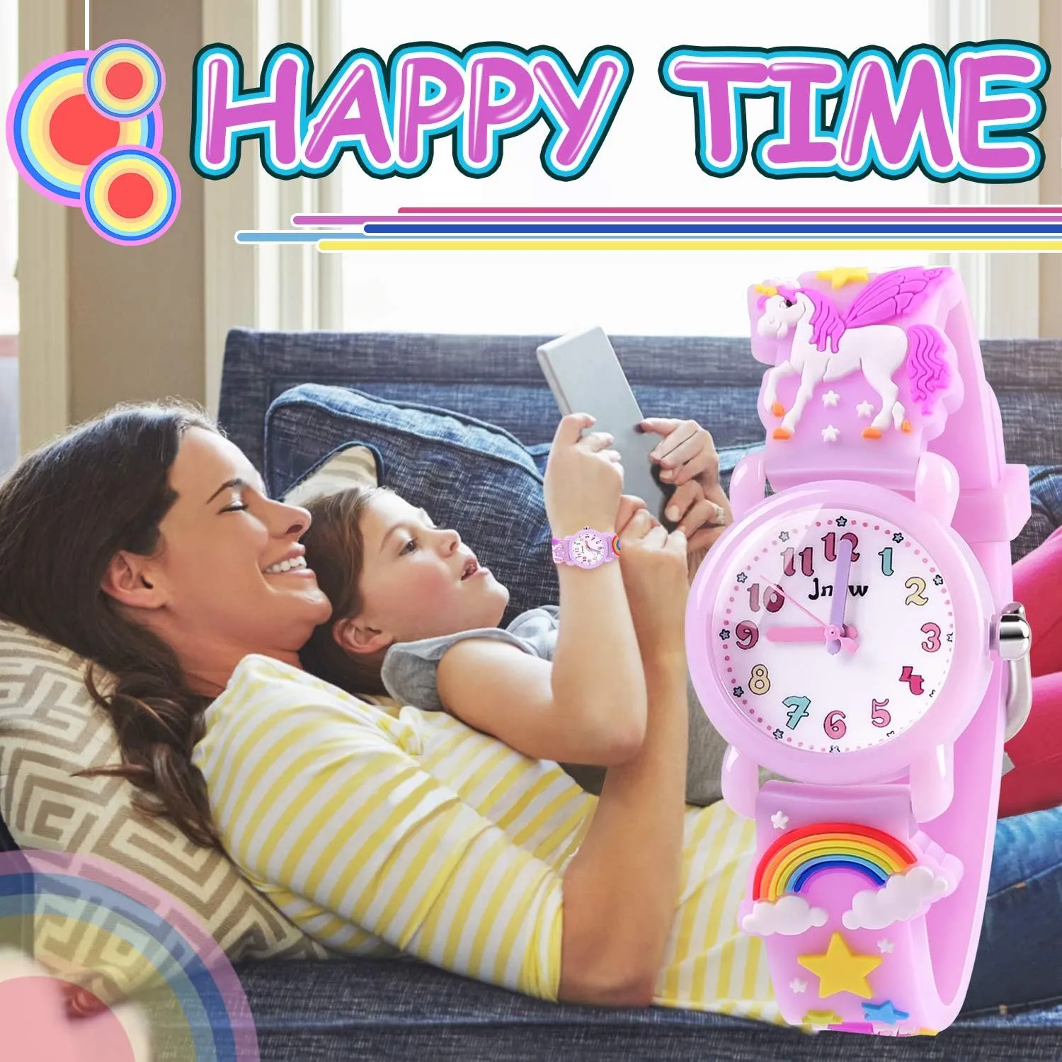 Girls Watch - 3D Cartoon Waterproof Toddler Watch, Gifts for Girls Age 2-8 Toys for 3 4 5 6 7 Year Old Girls - Kids Gifts