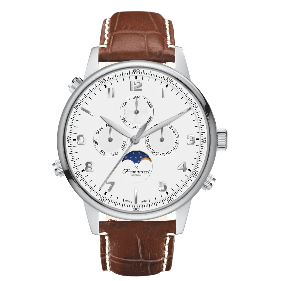 Globetrotter Moon Phase White