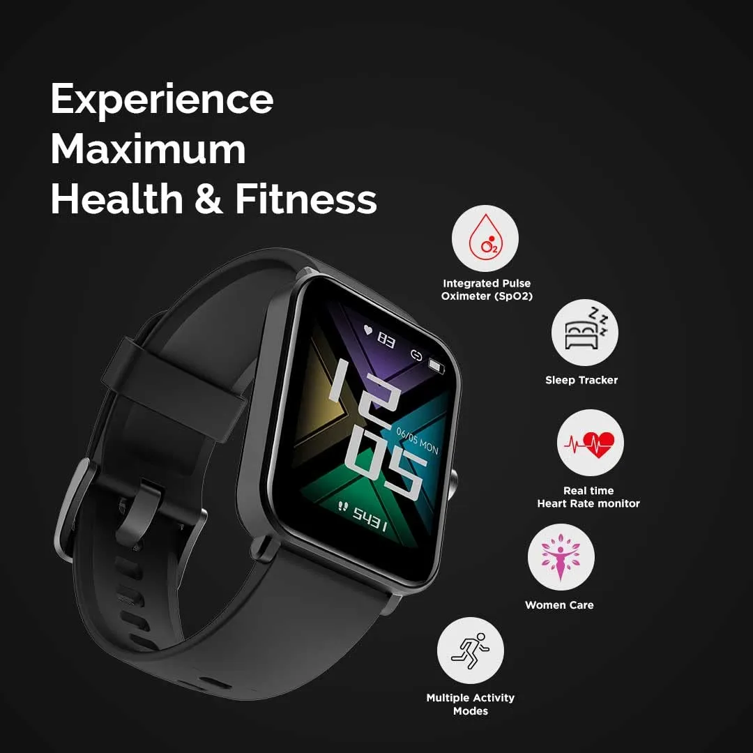 GOQii Insure  5 lakhs Health Insurance with Smart Vital Max (Black) and 3 Months Personal Coaching