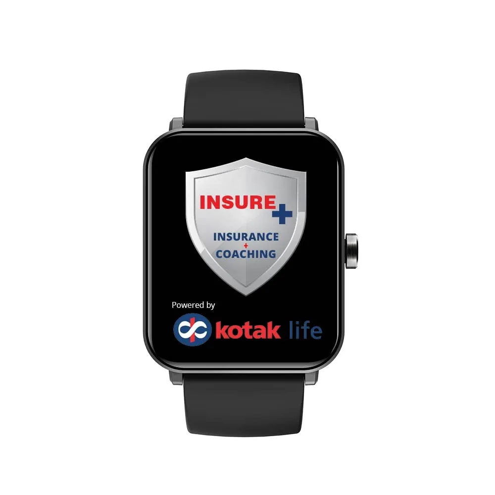 GOQii Insure  5 lakhs Health Insurance with Smart Vital Max (Black) and 3 Months Personal Coaching