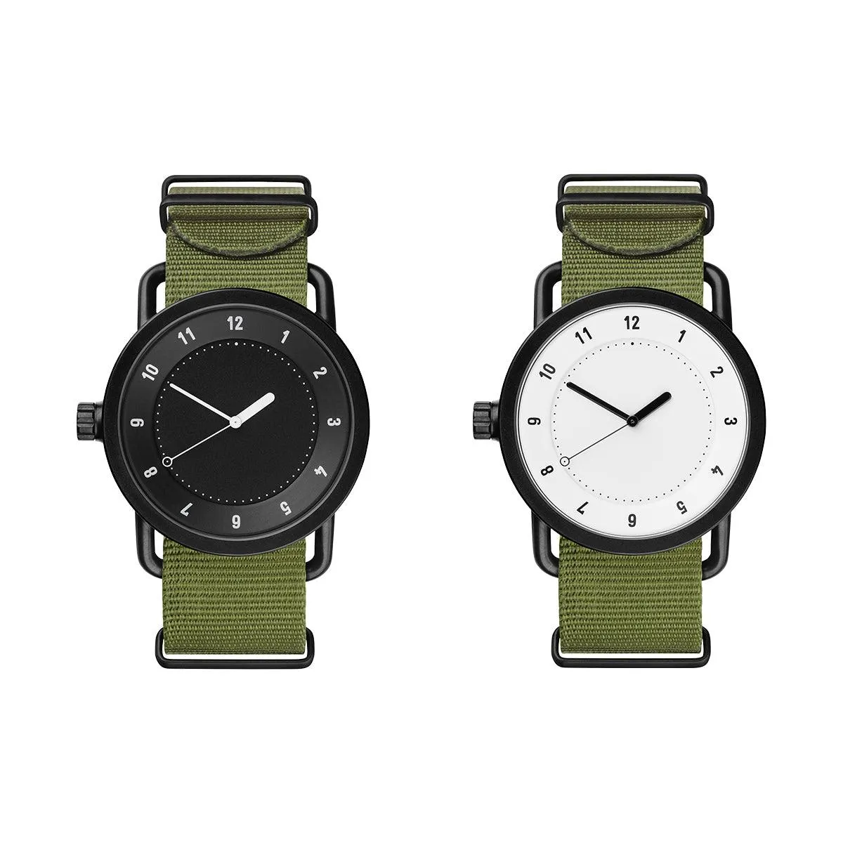 Green Nylon Strap with Black / Steel / Gold Buckle