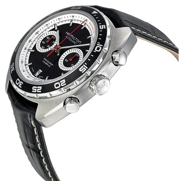 Hamilton Pan Europ Black Dial Leather Men's Watch H35756735