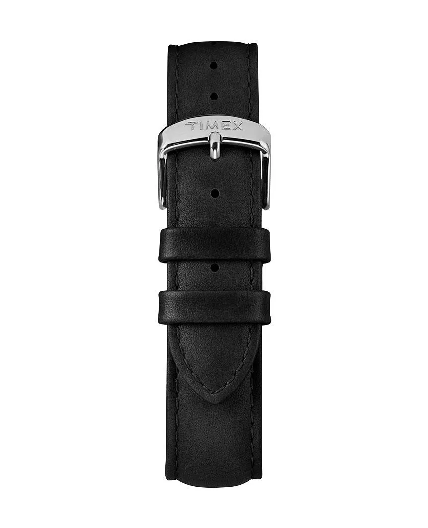 Harborside 42mm Leather Strap Black