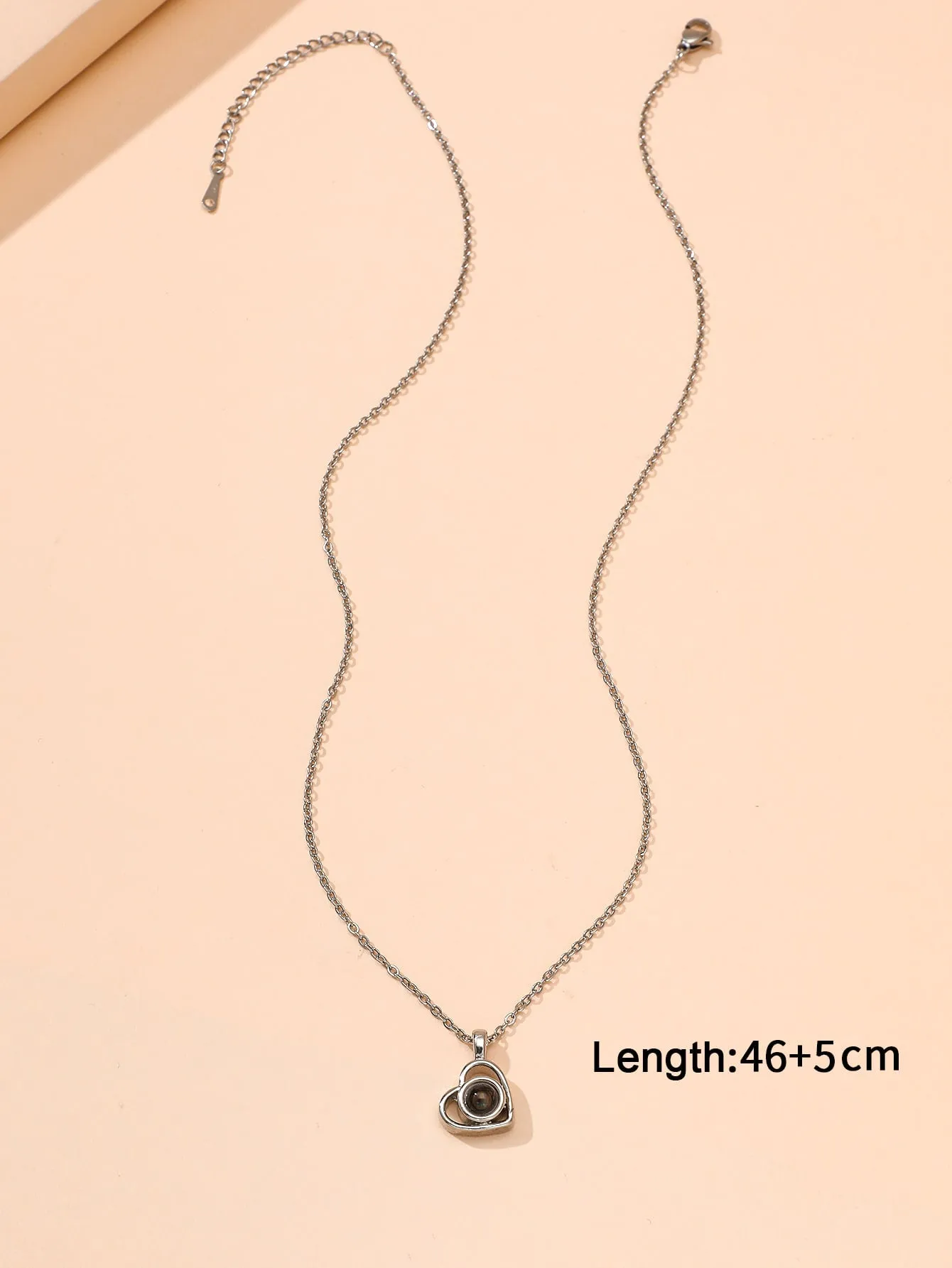Heart Charm Projection Necklace Jewelry for Women Gift for Her Necklace
