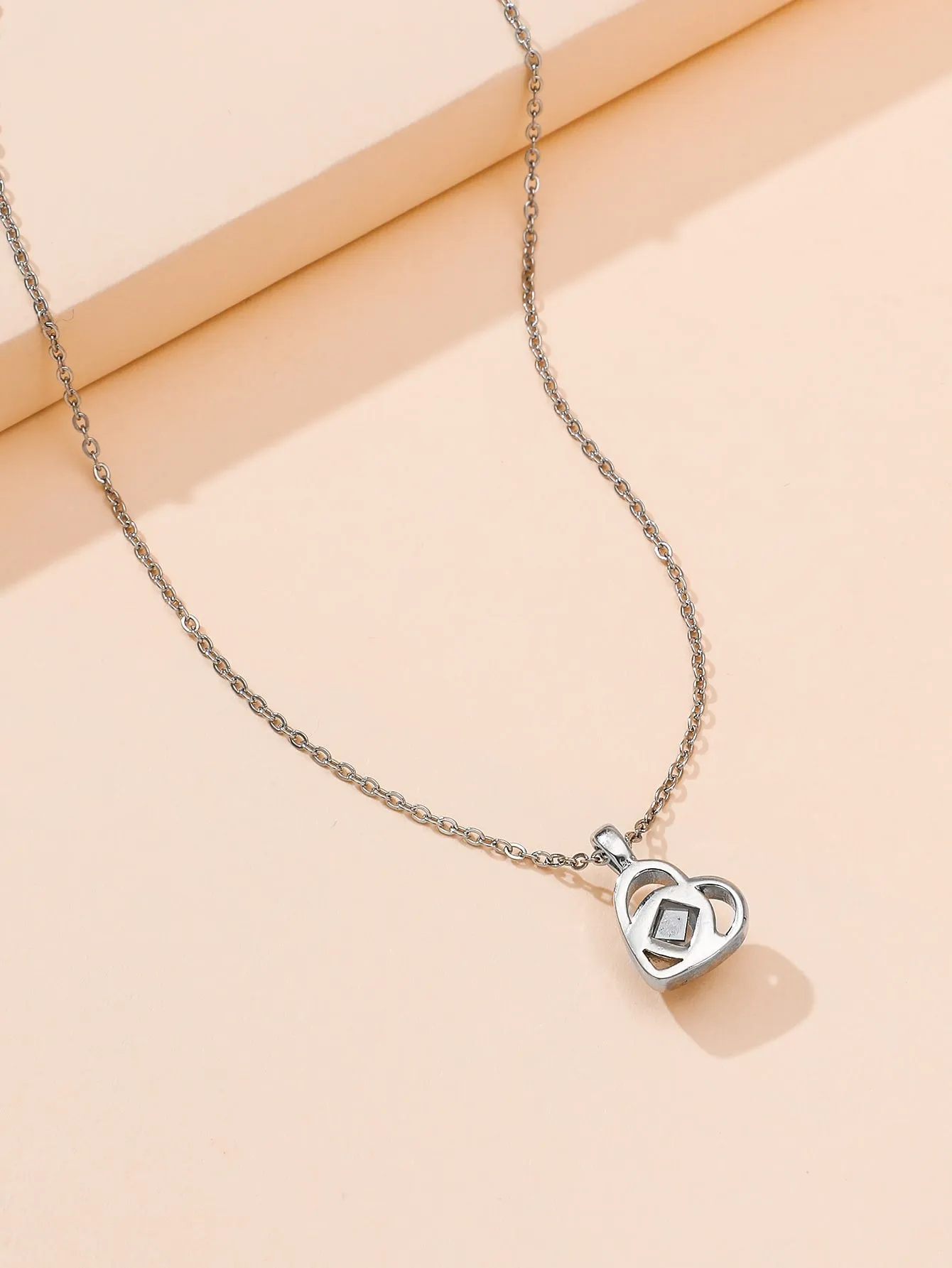 Heart Charm Projection Necklace Jewelry for Women Gift for Her Necklace