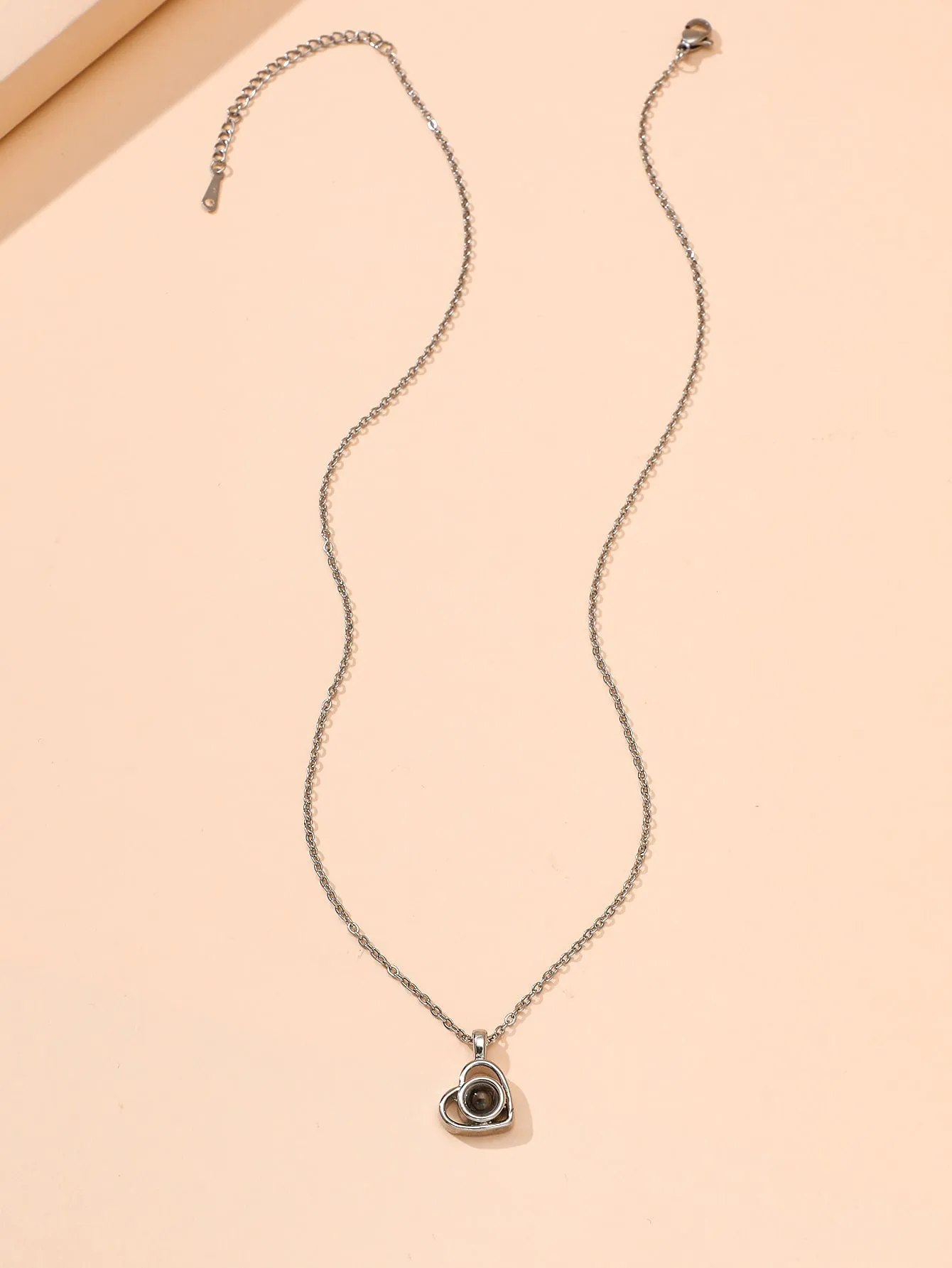 Heart Charm Projection Necklace Jewelry for Women Gift for Her Necklace