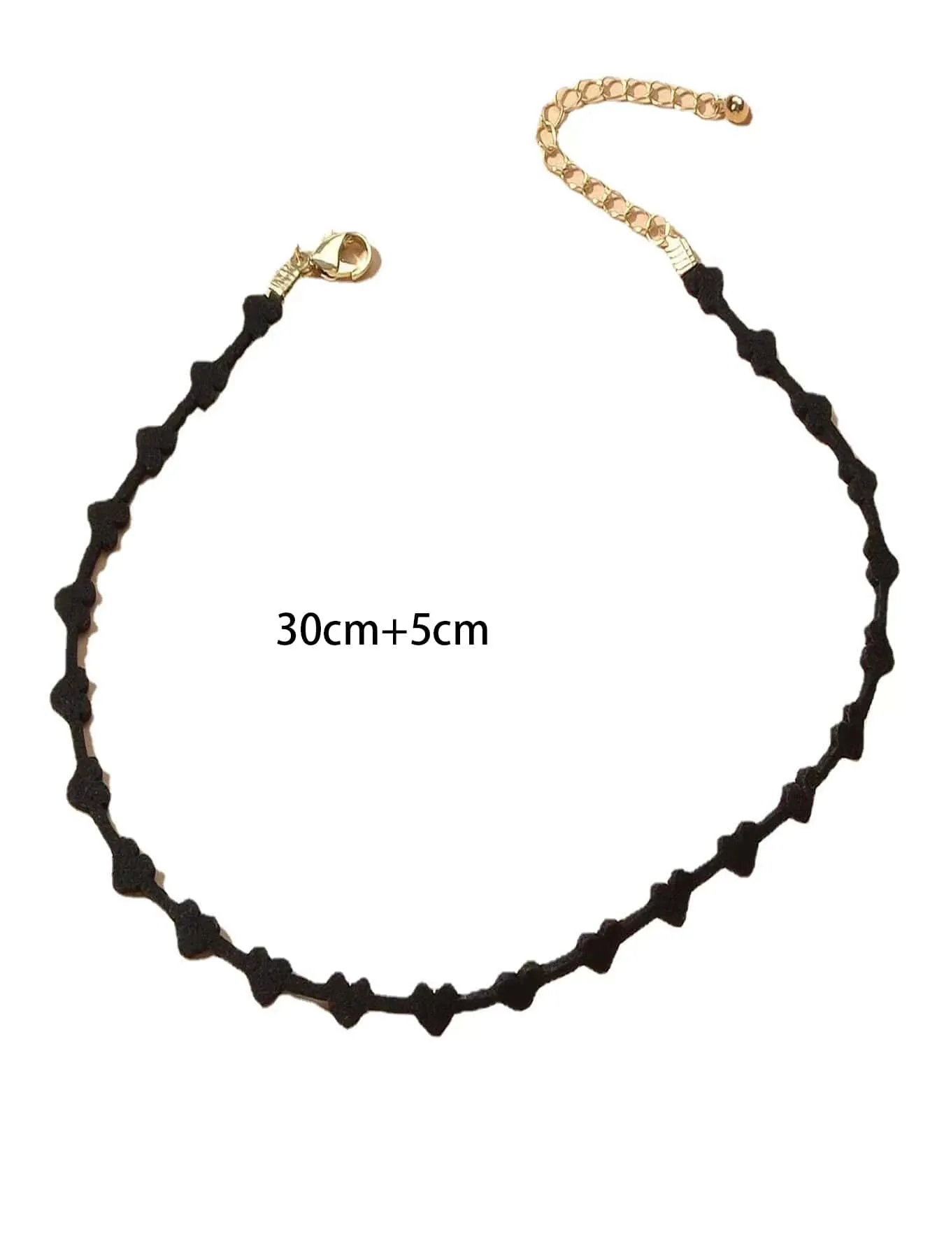 Heart Decor Black Choker Jewelry Dainty Necklace Novelty Necklace Creative