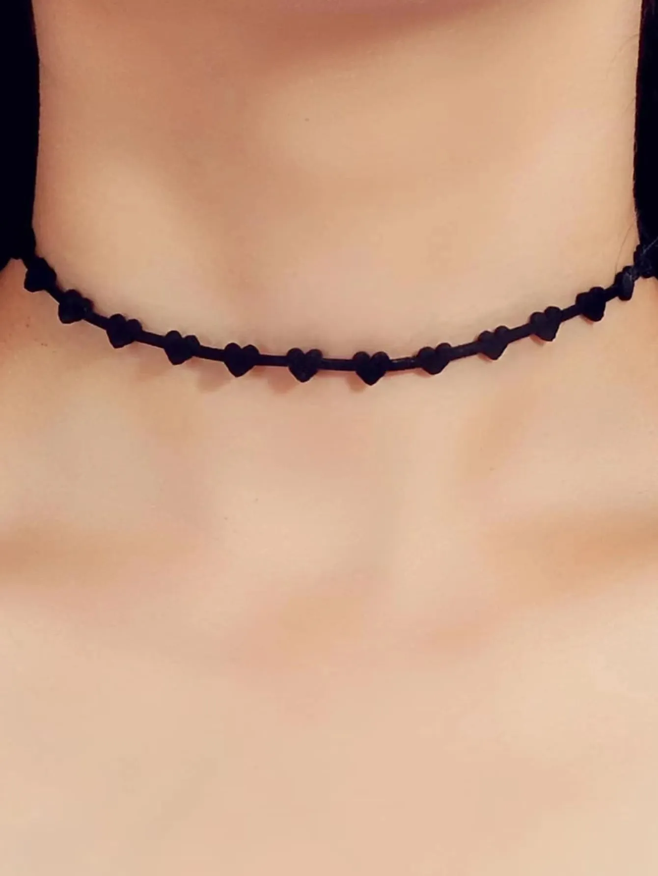 Heart Decor Black Choker Jewelry Dainty Necklace Novelty Necklace Creative