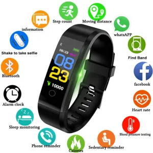 Hembeer Smart Bracelet Heart Rate Monitor Blood Pressure Monitor Fitness Watches Step Counter Message Push pk fitbits mi Band 2