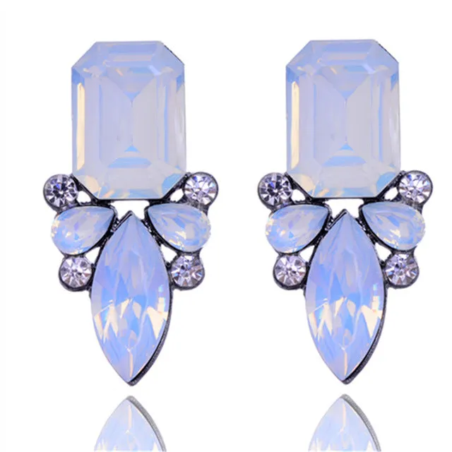 High Quality Classic Shiny Crystal Christmas Party Stud Earrings For Women Gift 8 Colors Shipped out in 3 Days