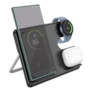 Hoco Flash CQ2 Wireless Charging 3-in-1 Foldable Desktop Stand for Samsung Devices