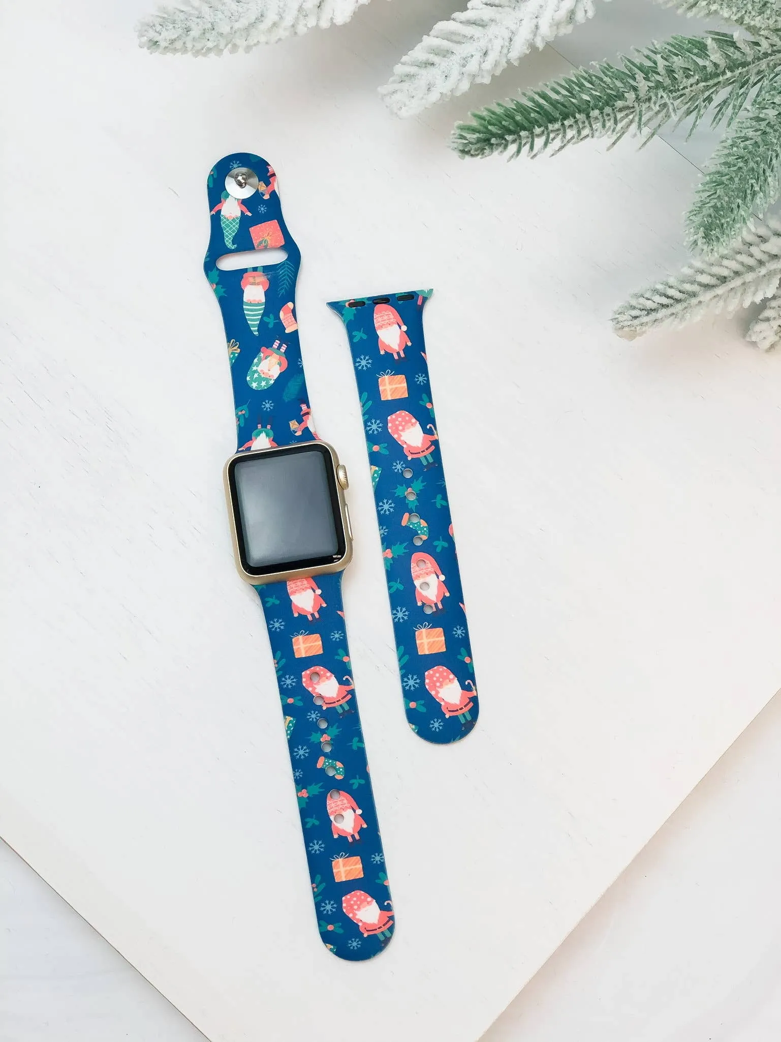 Holiday Gnome Silicone Smart Watch Band