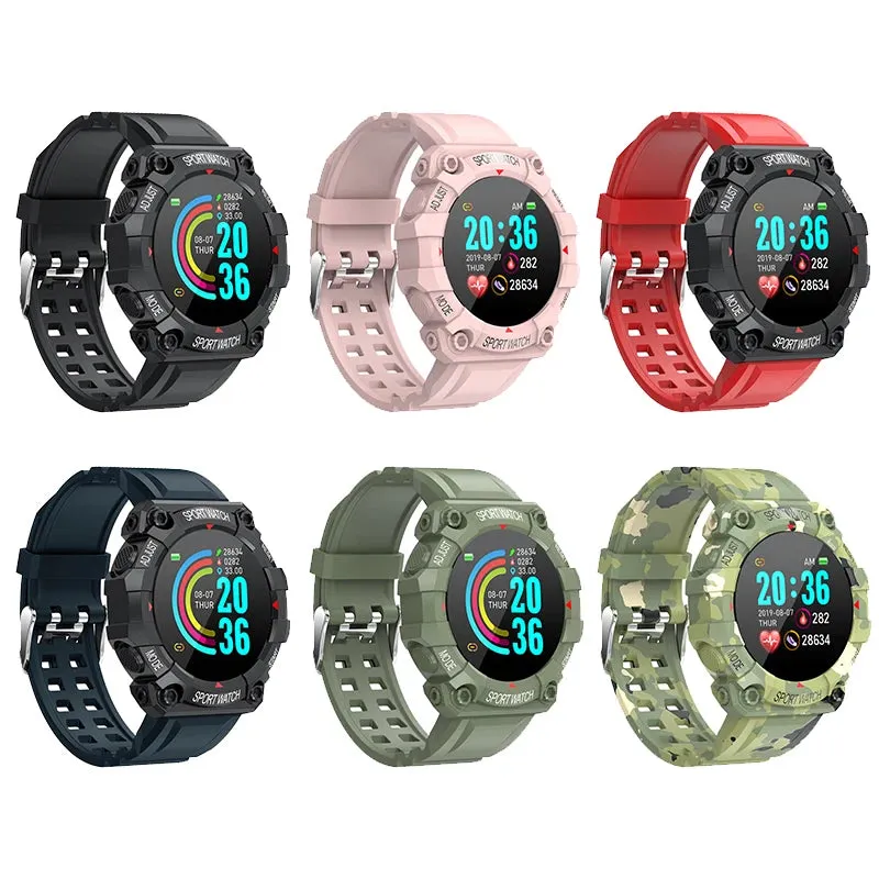 IP67 Waterproof FD68 Smart Watches Heart Rate Blood Pressure Sport Smartwatch Pedometer Call Reminder Wristwatch for Android IOS