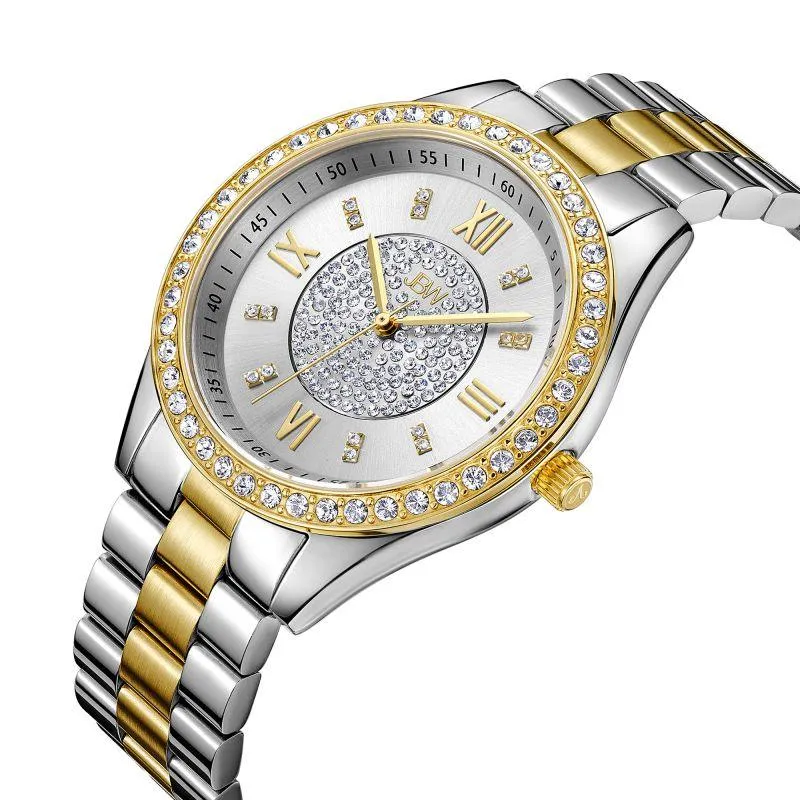 JBW Women's Mondrian Stainless Steel Watch 0.16 ctw Diamond - Silver And Gold - J6303