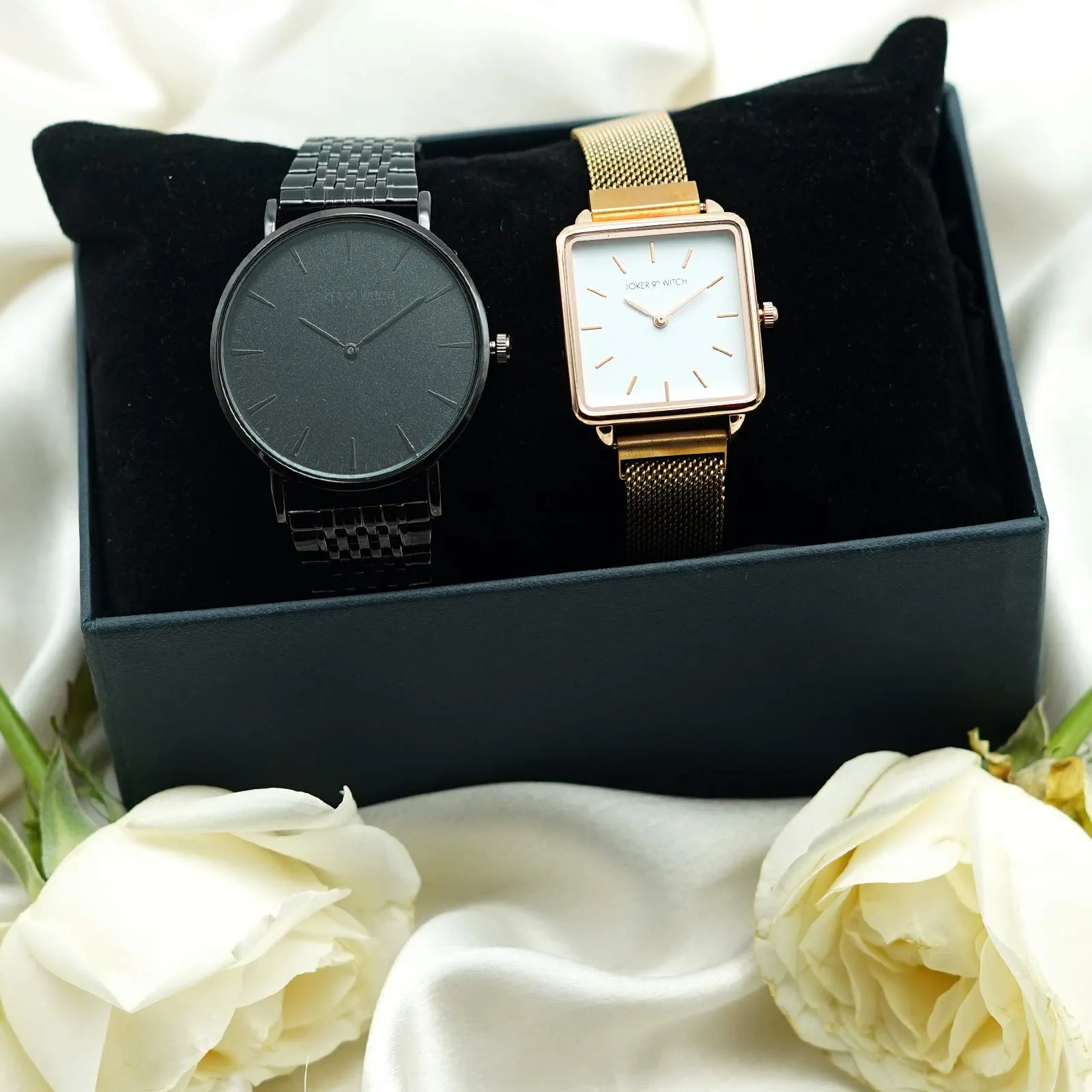Joker & Witch Ezra & Aria Couple Watch Gift Set for Men and Women