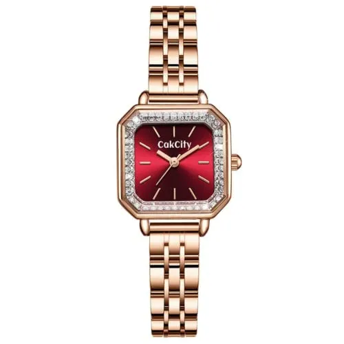 Ladies Analog Quartz Wrist Sparkle Square Face Watch
