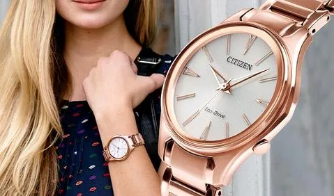 Ladies Rose Gold Modena Citizen Watch EM0593-56A