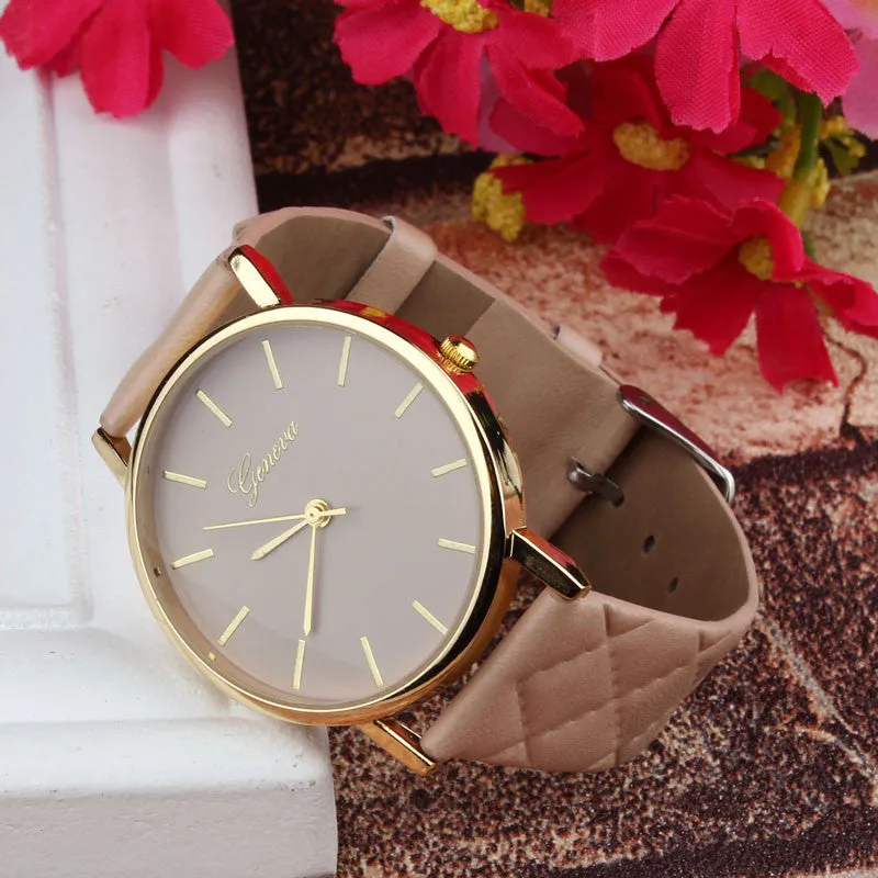 Leather Quartz Watch For Women