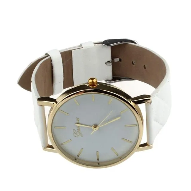 Leather Quartz Watch For Women