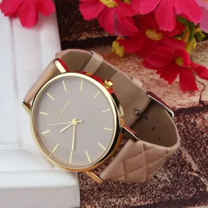 Leather Quartz Watch For Women