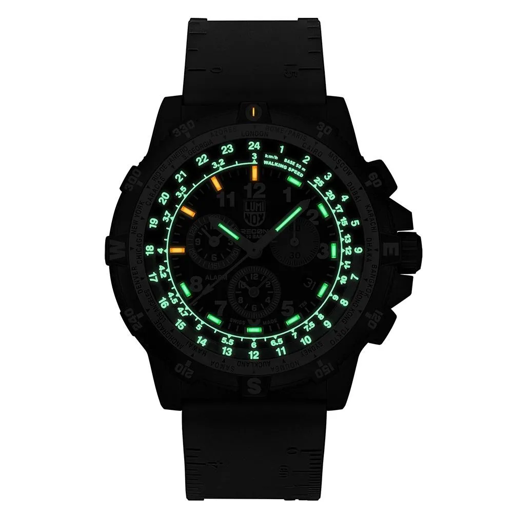 Luminox Recon Leader Chronograph 8840 Mens Black Rubber Band Black Dial Quartz Analog Watch - XL.8841.KM.SEF