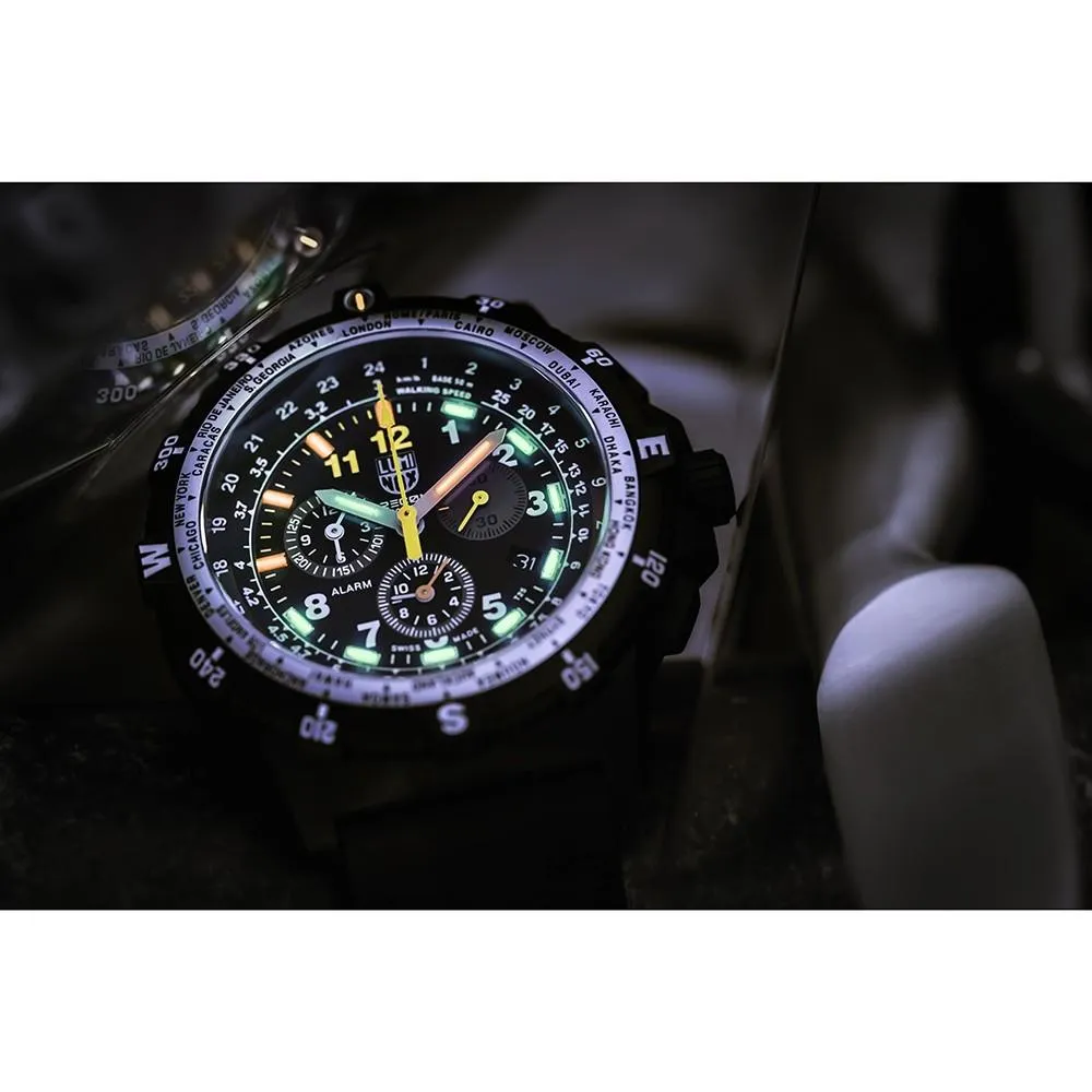 Luminox Recon Leader Chronograph 8840 Mens Black Rubber Band Black Dial Quartz Analog Watch - XL.8841.KM.SEF