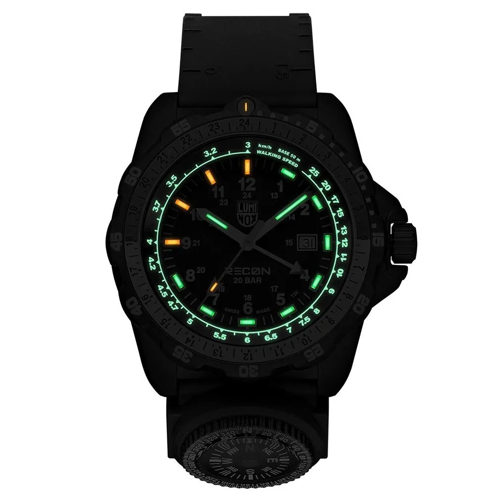 Luminox Recon NAV SPC 8830 Mens Black Silicone Band Black Dial Quartz Analog Watch - XL.8831.KM.F