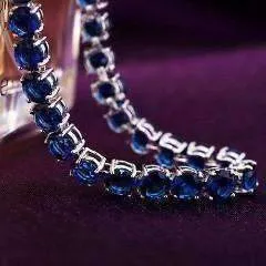 Luxury Blue Swiss CZ Tennis Bracelet for Women Special Occasion Anniversary Holiday Birthday