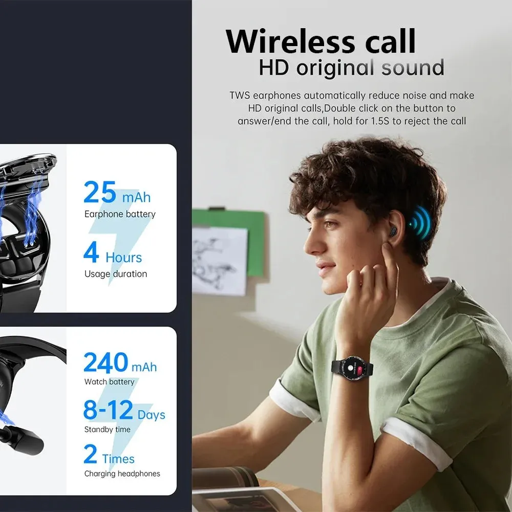 MAOYUAN New Men Headset Smart Watch TWS 2-in-1 Wireless Bluetooth