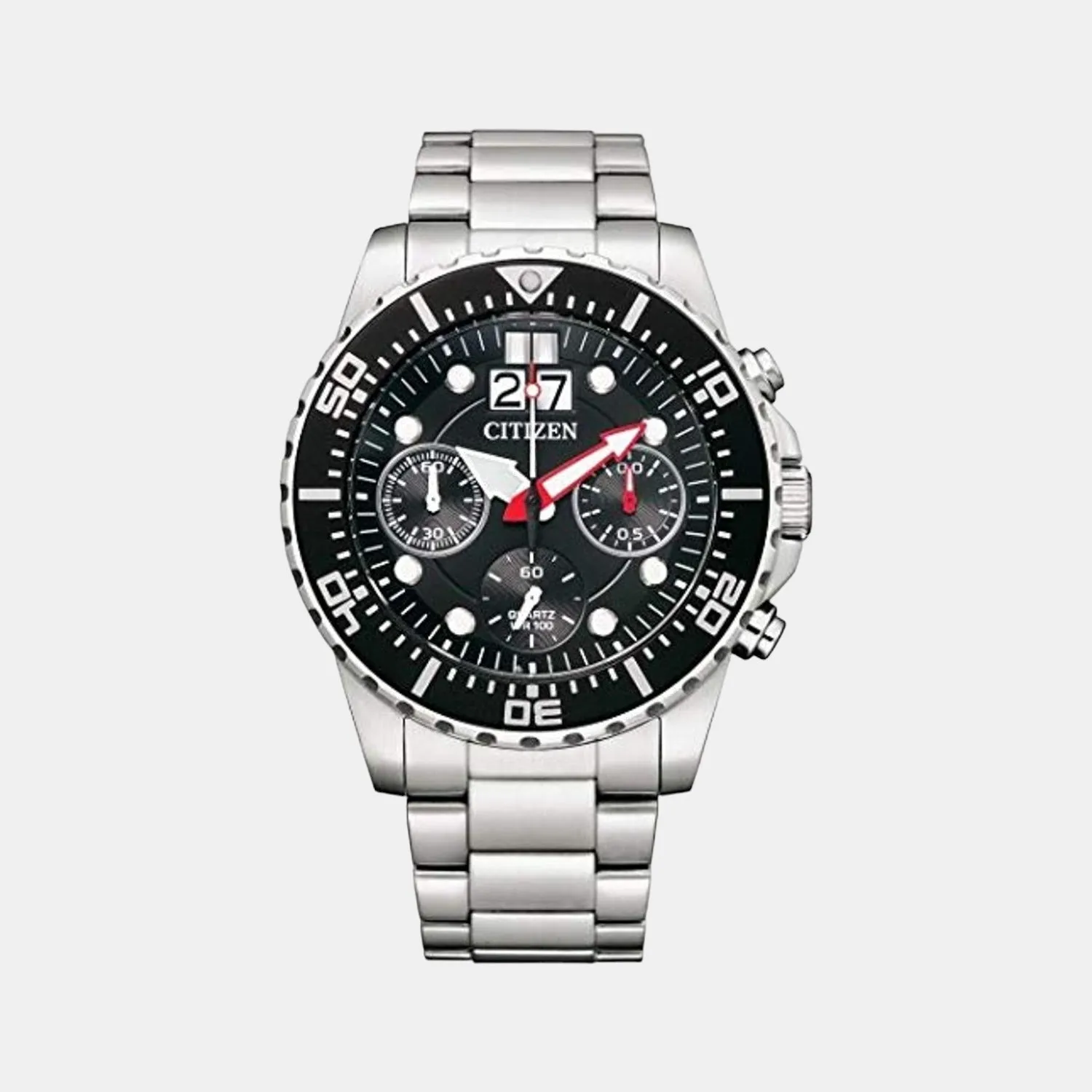 Men's Black Stainless Steel Chronograph Watch AI7000-83E