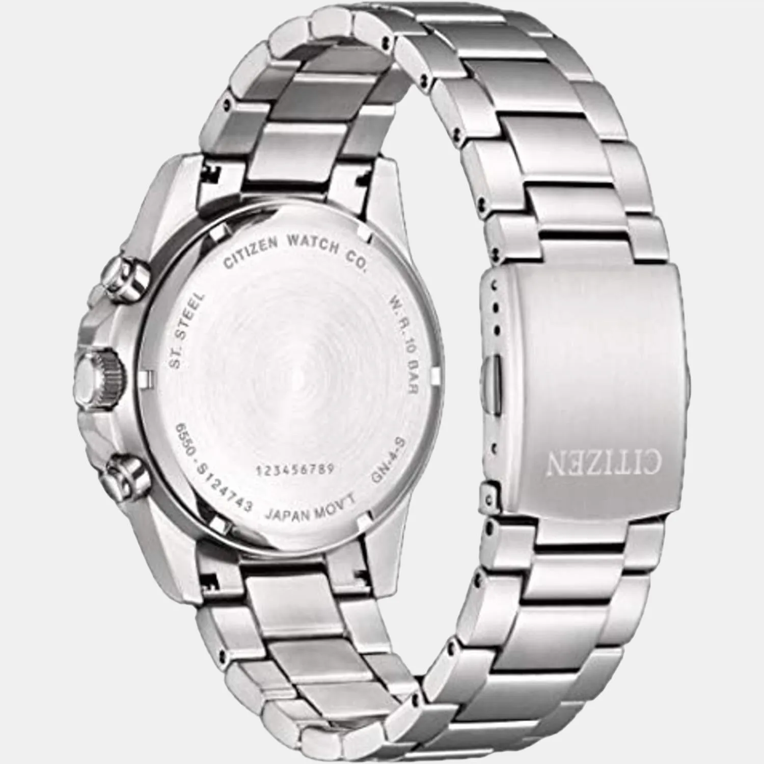 Men's Black Stainless Steel Chronograph Watch AI7000-83E