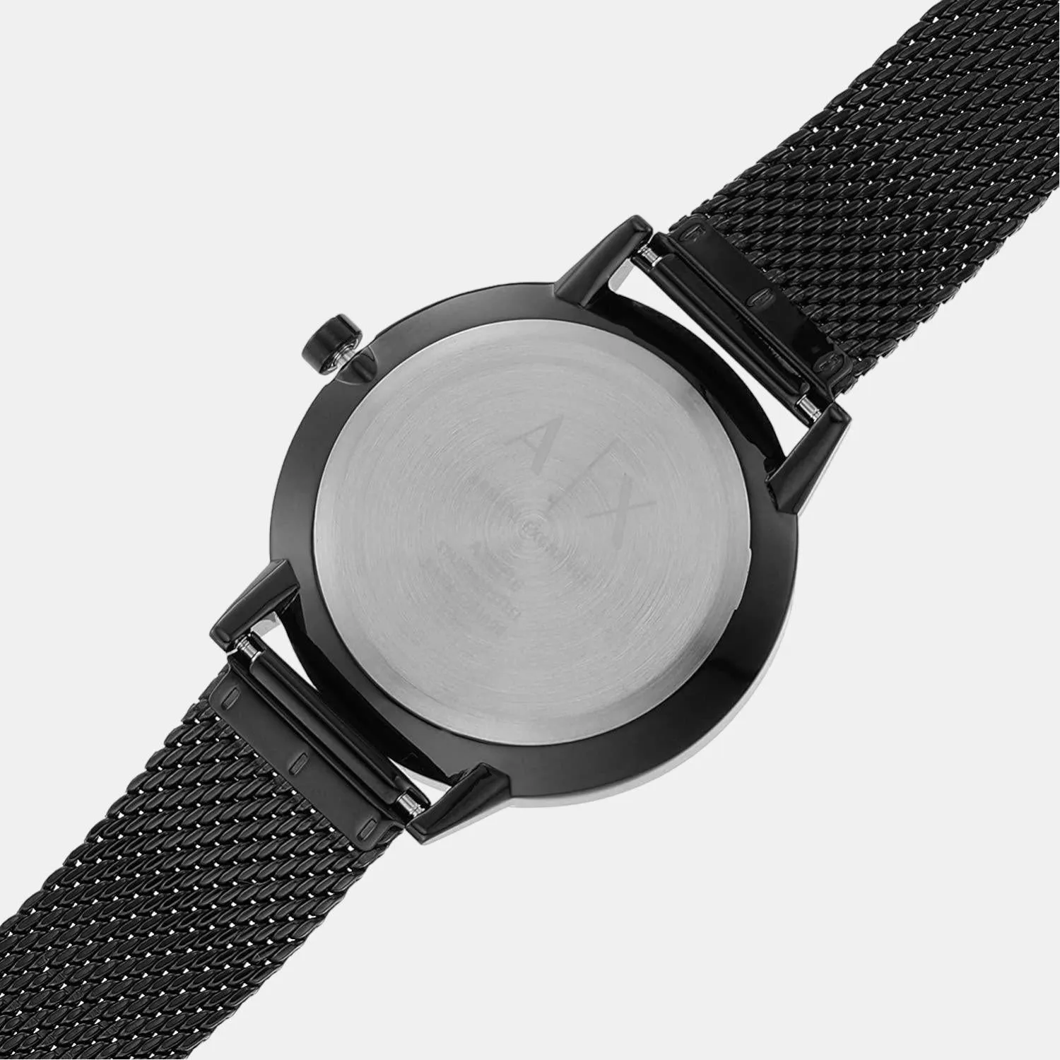 Men's Black Stainless Steel Chronograph Watch AX2716