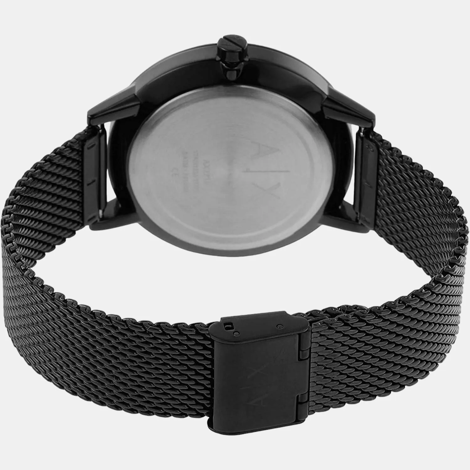 Men's Black Stainless Steel Chronograph Watch AX2716