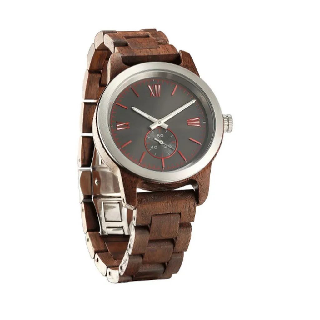 Men's Handcrafted Engraving Walnut Wood Watch - Best Gift Idea!
