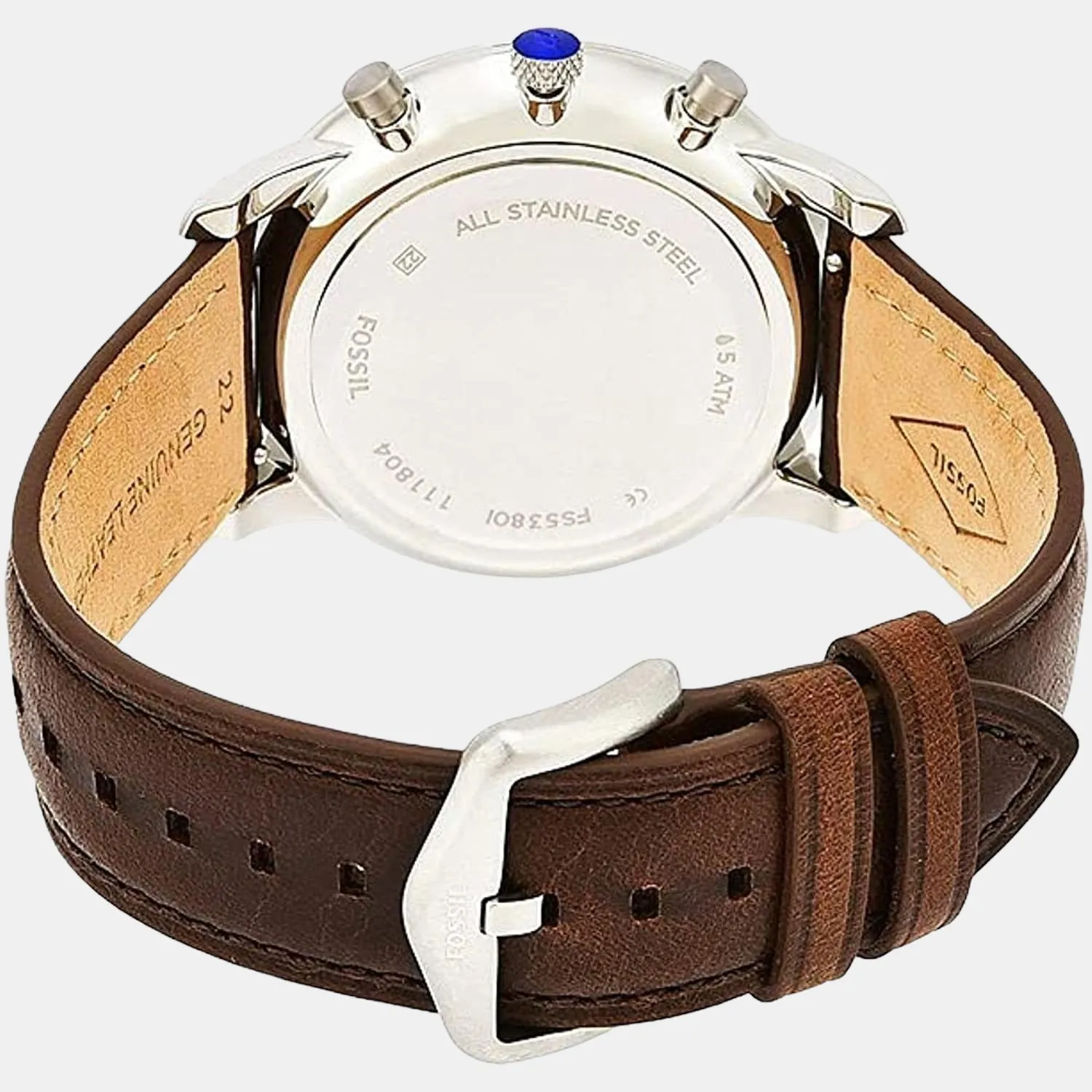 Men's Neutra Brown Chronograph Leather Watch FS5380