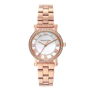 Michael Kors Norie Analog White Dial Gold Band Women's Stainless Steel Watch-MK3558
