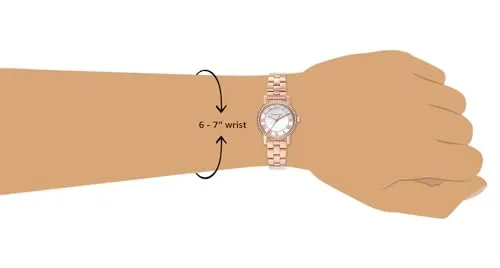 Michael Kors Norie Analog White Dial Gold Band Women's Stainless Steel Watch-MK3558