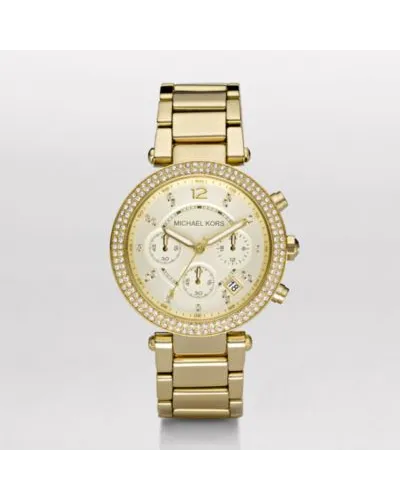 Michael Kors Women's Gold-Tone Glitz Parker Watch