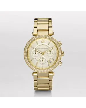 Michael Kors Women's Gold-Tone Glitz Parker Watch