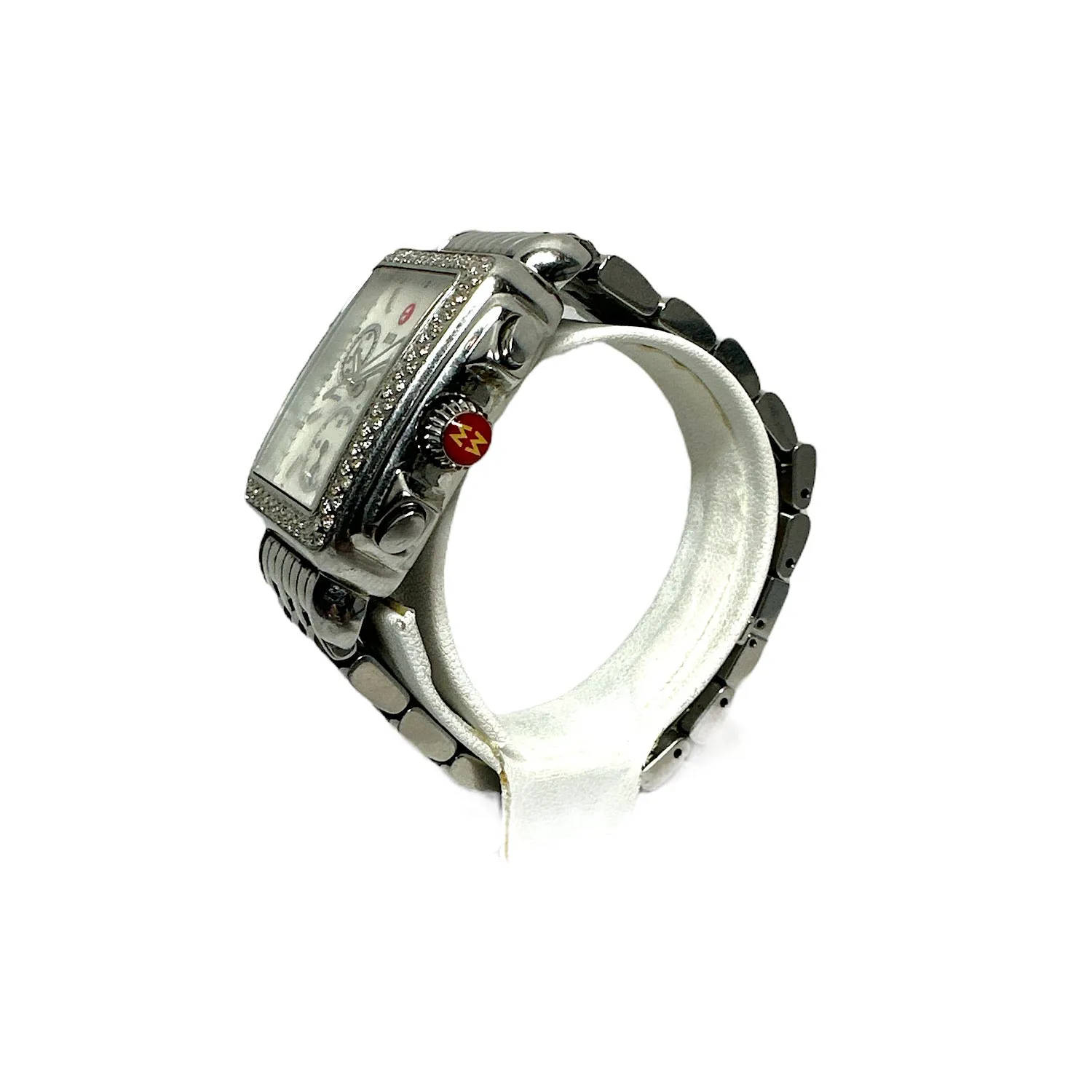 MICHELE Deco Diamond Bezel & MOP Face Ladies Watch - MW06P01A1025